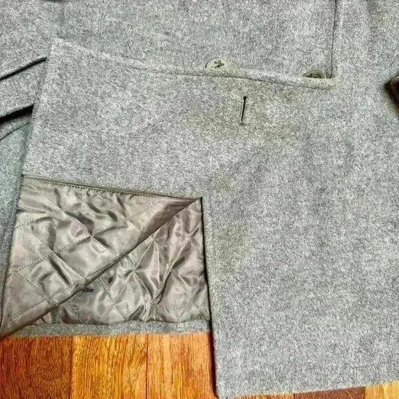 L.L. Bean | Women’s Grey Classic Lambswool Peacoat Jacket  Size 2X - Picture 7 of 14